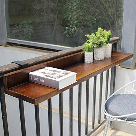 Bookshelf Brackets, Small Balcony Design, Hanging Table, Wine Table, Balcony Railing, Floating Wall Shelves, Wall Table, Floating Wall, Diy Wood Projects Furniture