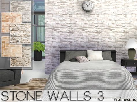 The Sims Resource: Stone walls 3 by Pralinesims • Sims 4 Downloads Sims 4 Stone Wall, Furniture Cc, Sims 4 Clutter, Cc Furniture, Sims 4 Cc Folder, Sims Building, 4 Wallpaper, Sims 4 Downloads, Sims Four