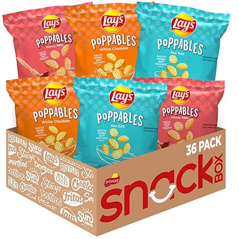 Amazon.com: Lay's Layers Crispy Bite Sized Potato Snacks, 2 Flavor Variety Pack, 0.5oz Bags, (36 Pack) (Packaging May Vary) Crispy Potato Bites, Cheap Baskets, Sun Chips, Lays Potato Chips, Chicken Snacks, 36 Weeks, Snack Bites, Potato Bites, Lamb Stew