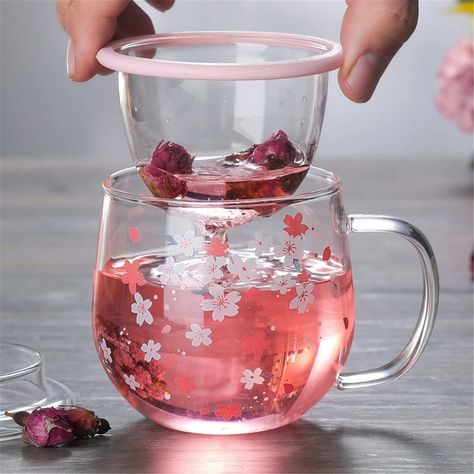 Tea Filter, Heat Resistant Glass, Glass Mug, Cute Kitchen, Tea Strainer, Tee Set, Flower Tea, Tea Infuser, Japanese Tea