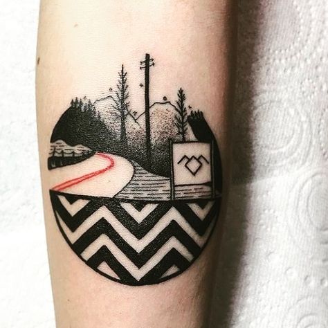 Fire Walk With Me Tattoo, Twin Peaks Tattoo Ideas, Twin Peaks Tattoo Minimalist, Twin Peaks Coffee Tattoo, Meanwhile Tattoo Twin Peaks, Twin Peaks Tattoo, Twin Peaks Fire Walk With Me Poster, Twin Peaks Inspired, Twin Peaks Art