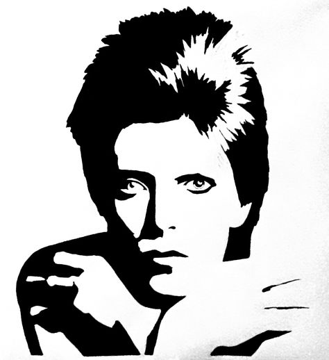 David Bowie Stencil, David Bowie Sketch, David Bowie Black And White, Mayhem Poster, David Bowie Logo, Shirts Template, David Bowie Tattoo, David Bowie Poster, Blue Journal