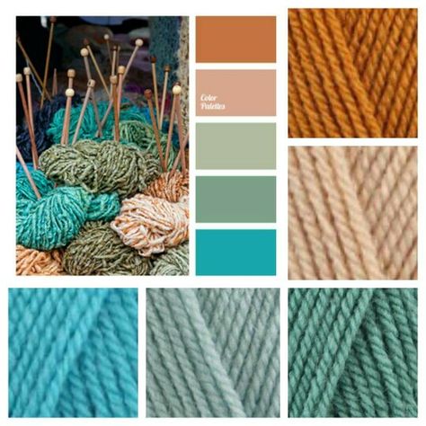 Boho Yarn Color Palette, Macrame Color Combinations, Yarn Color Combinations Colour Palettes Granny Squares, Color Combinations Yarn, Crochet Crowd Patterns, Temp Blanket, Crochet Blanket Colors, Colours That Go Together, Yarn Color Combinations