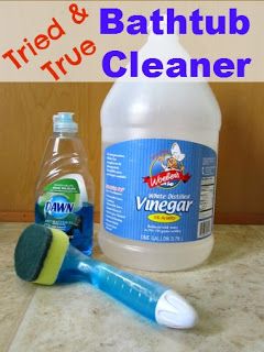 Bathtub Cleaner {Dawn and Vinegar SUCCESS} I have tried Dawn and vinegar before, but the scrubber makes all the difference! Bathtub Cleaner, Clean Bathtub, Dawn Dish Soap, Tub Cleaner, Deep Cleaning Tips, E Dawn, Bathroom Cleaner, Diy Cleaners, Cleaning Recipes