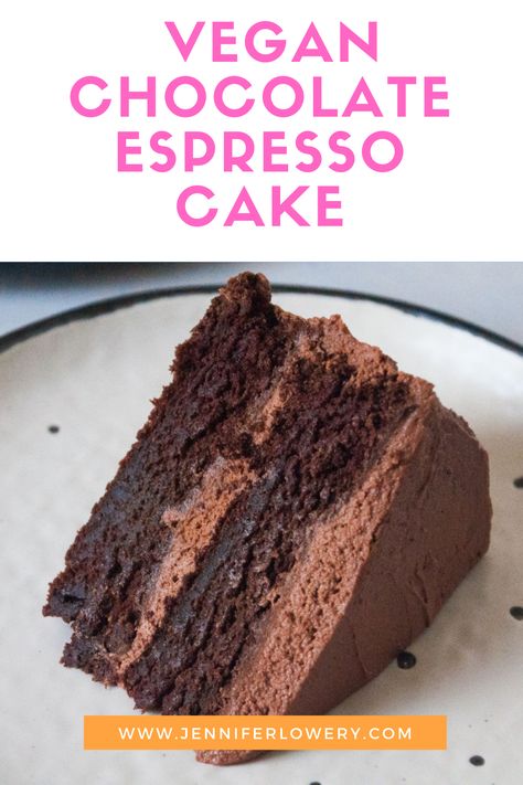 Mocha Desserts, Chocolate Espresso Cake, Espresso Cake, Chocolate Truffle Cake, Vegan Baking Recipes, Baking With Almond Flour, Vegan Baked, Vegan Chocolate Cake, Chocolate Espresso