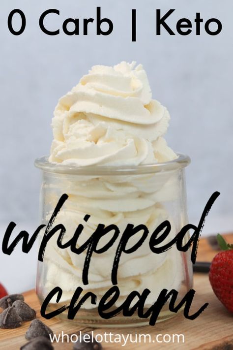 Easy keto whipped cream you can make with either stevia or swerve. Homemade keto whipping cream is great with keto desserts or as a low carb sweet treat. Whip Cream Keto Dessert, Keto Cream Dessert, Low Carb Cool Whip Recipes, Keto Heavy Whipping Cream And Sugar Free Pudding, Almond Milk Whipped Cream Recipe, Low Carb Whipped Cream Desserts, Keto Whipped Coffee, Low Calorie Whipped Cream, Sugar Free Whipped Cream Frosting