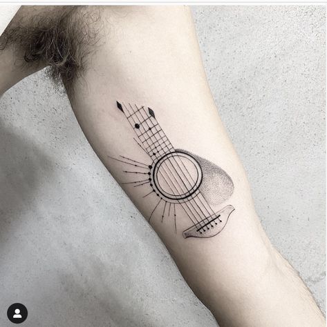 Guitar Arm Tattoo, Guitar Strings Tattoo, Abstract Guitar Tattoo, Minimalist Guitar Tattoo, Guitar Pick Tattoo, Musician Tattoo, Drum Tattoo, Tattoo Fixes, Half Sleeve Tattoo Stencils