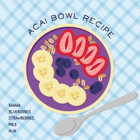 Food Infographic Design, Rainbow Diet, Acai Bowl Recipe, Acai Bowls Recipe, Vitamin A Foods, Food Infographic, Simple Tattoo Designs, Rainbow Food, Banana Blueberry