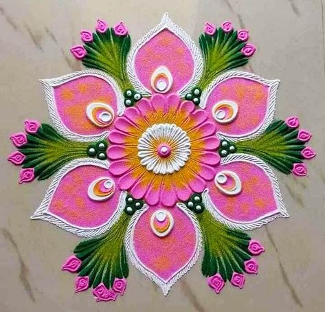 Easy Rangoli Designs Videos, Very Easy Rangoli Designs, Rangoli Simple, Rangoli Designs Simple Diwali, Rangoli Designs Photos, Easy Rangoli Designs Diwali, Rangoli Designs Simple, Rangoli Colours, Rangoli Designs Latest