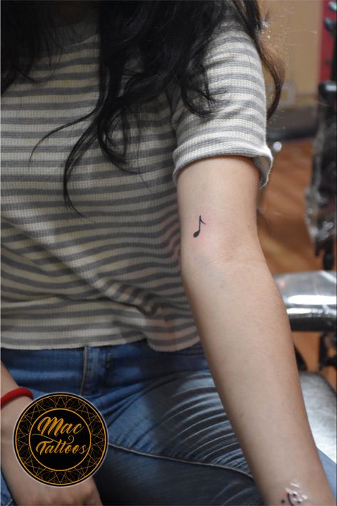 Client got music 🎶 symbol inked at @mac_tattoos_ #hauzkhas For appointments do call or what’s app us on : +91 8851 012 863 +91 7042 130 654 Thanks for looking 😊 #innerbiceptattoo #musicnotetattoo #musicnotetattoos #musicsymbol #smalltattoo #minimalism #minimalisttattoo #hauzkhasvillage #delhibesttattoostudio #delhitoptattoostudio Minimalist Music Tattoo, Music Symbol Tattoo, Notes Tattoo, Music Notes Tattoo, Inner Bicep Tattoo, Music Symbol, Minimalist Music, Music Note Tattoo, Symbol Tattoo