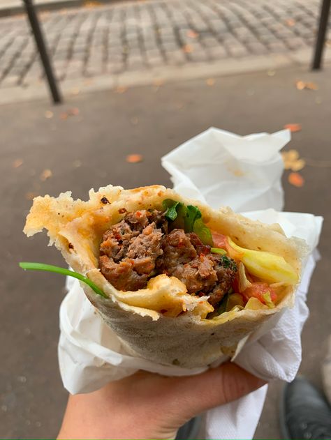 Your Everything Guide to Paris Street Food | Bonjour Paris French Street Food, Paris Street Food, Food France, Buckwheat Crepes, Sausage Wrap, Baguette Sandwich, Grilling Hot Dogs, Hot Dog Cart, Gourmet Sandwiches