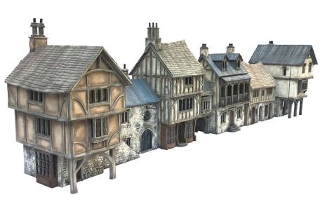 Online shop Petite Properties, Mordheim Terrain, Vila Medieval, Fantasy City Map, Fantasy Village, Planet Coaster, Micro Scale, Medieval Houses, Minecraft House Designs