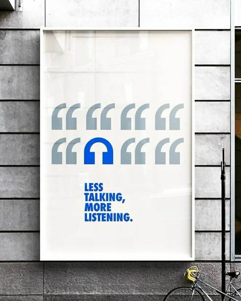 Less Talking, More Listening Ali Akbar, Copywriting Ads, Poster Grafico, Creative Advertisement, Mises En Page Design Graphique, Poster Graphic Design, Graphisches Design, 타이포그래피 포스터 디자인, Creative Advertising Design