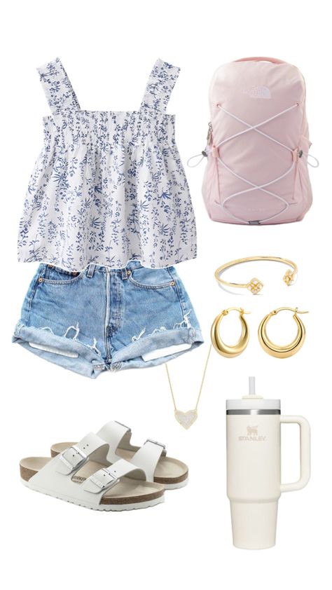 back to school outfits summery clean girl aesthetic preppy summer Back To School Outfits Preppy, Preppy Back To School Outfits, Beachy Outfits For School, Preppy Girl Aesthetic, Aesthetics Clothes, Preppy Girl Outfits, Beach Aesthetic Outfits, Beachy Outfit, Basic Girl Outfit