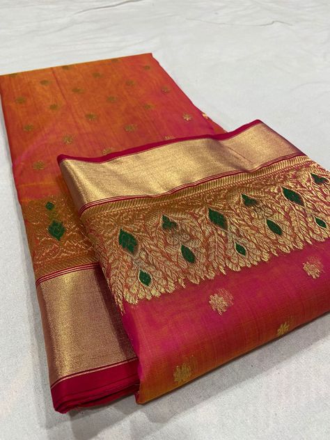 Chanderi Silk Saree With Price, Fancy Sarees With Price, Sarees Pattu, Blouse Designs Catalogue, New Saree Designs, Silk Sarees With Price, Chanderi Saree, Traditional Silk Saree, Katan Silk Saree