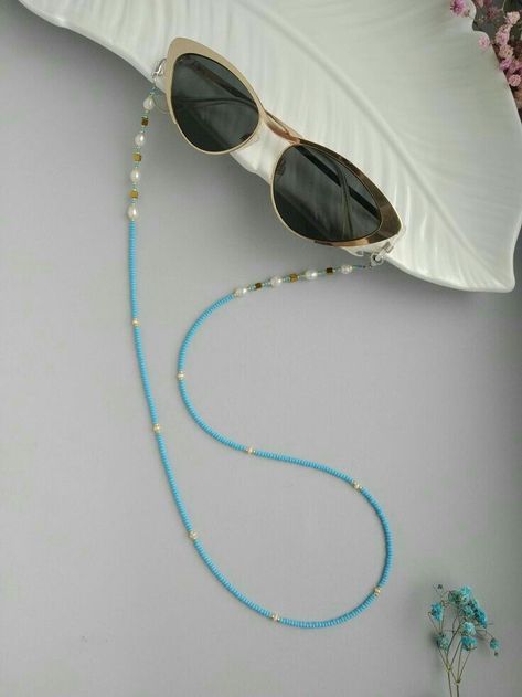 Eyeglass Jewelry, Beaded Sunglasses, Boho Jewelry Diy, Eyewear Chain, Eyeglass Necklace, Handmade Friendship Bracelets, Foot Bracelet, Diy Jewelry Unique, Beads Bracelet Design