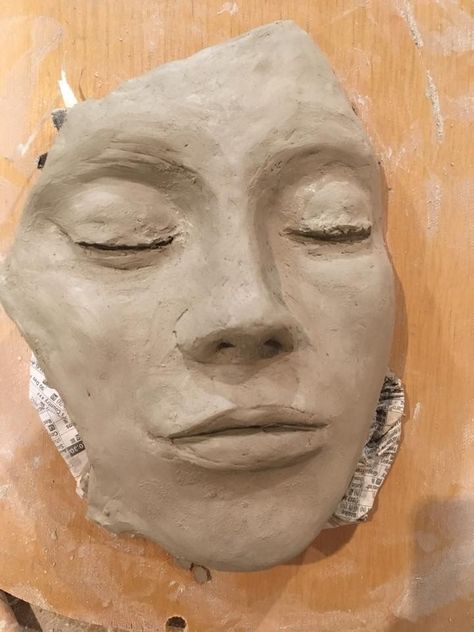 Handmade Ceramics Sculptures & Statues, Face Sculpture Art, How To Make A Face Out Of Clay, Sculpting Eyes In Clay, How To Sculpt A Face, Face Sculpting Clay, Sculpting Faces Clay, Clay 3d Art, How To Sculpt A Face With Clay