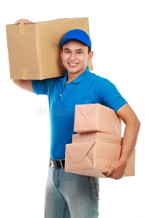 Man Stock Photo, Blue Uniform, Professional Movers, Community Manager, Anatomy Reference, Corporate Brochure, Model Pictures, Delivery Man, Photo Stock