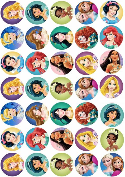 Tangled Journal, Disney Princess Emoji, Disney Princess Stickers, Disney Stickers Printables, Disney Princess Printables, Diy Hair Bow Holder, Disney Princess Castle, Princess Cupcake Toppers, Disney Princess Birthday Party