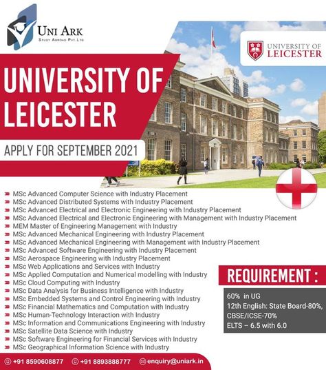 University Of Leicester, Leicester University, Leicester England, Engineering Management, Aerospace Engineering, Electronic Engineering, Fact Sheet, Software Engineer, Mechanical Engineering