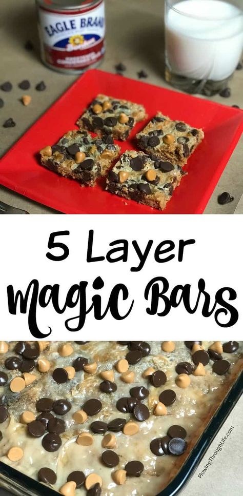 five to seven layer bar cookies with Eagle brand milk Eagle Brand Magic Cookie Bars, Inexpensive Desserts, Magic Bars Recipe, Magic Cookie Bar Recipe, Magic Cookie Bars, Classic Cookies Recipes, Magic Bars, Cookie Recipes Unique, Eagle Brand