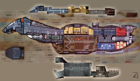 ArtStation - Serenity/Firefly Interior, Zachary Brackin Space Ships Concept Interior, Starship Interior Layout, Spaceship Interior Cargo Bay, Serenity Ship, Spaceship Interior Sketch, Star Wars Ghost Ship Interior, Serenity Ship Firefly, Firefly Ship, Space Station Interior