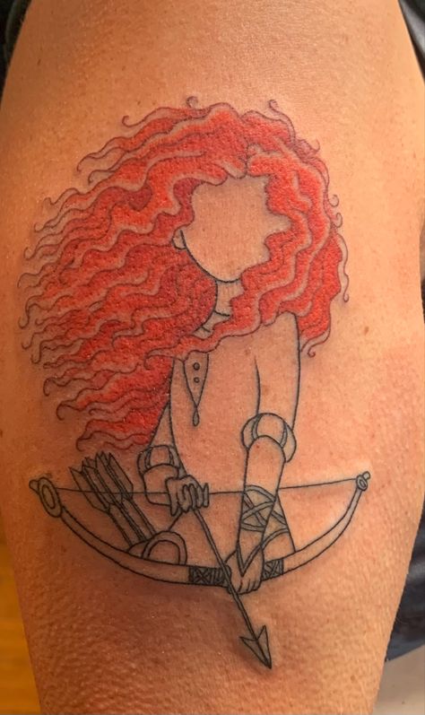 Merida Tattoo, Rapunzel Tattoo, Brave Movie, Merida Disney, Be Brave Tattoo, Movie Tattoo, Merida Brave, Amazing Tattoos, Disney Tattoos