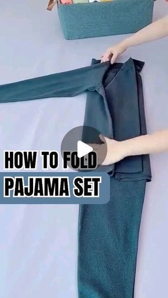 How To Folding on Instagram: "Follow @howtofolding for more content like this! How to fold pajama set #organization #organizing #closetorganization #folding"