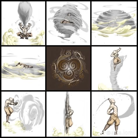 Element Bending, Air Bending, Animation Drawing Sketches, Air Magic, Elements Art, Elemental Magic, Super Powers Art, Elemental Powers, Samurai Artwork