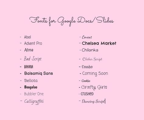 Fonts for Google Aesthetic Google Slides Templates, Aesthetic Google Fonts, Cute Fonts Alphabet Cursive, Cute Fonts Alphabet Bubble, Aesthetic Google Slides, Google Slides Aesthetic, Slides Aesthetic, Aesthetic Slides, Cute Handwriting Fonts