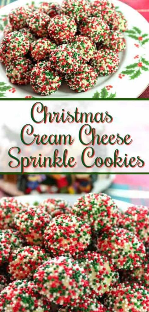 Diabetics Recipes, Cheese Cookies, Cream Cheese Cookies, Sprinkle Cookies, Xmas Cookies, Thanksgiving Desserts, Christmas Snacks, Christmas Cooking, Artificial Sweetener