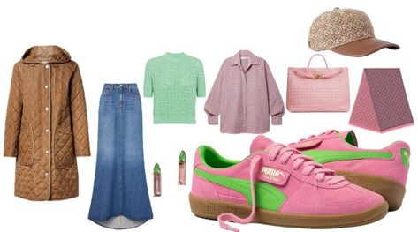 Get the Look: PUMA x PALERMO - PUMA CATch up Puma Palermo Outfit, Palermo Puma, Palermo Outfit, Puma Palermo, British Football, Flowy Maxi Skirts, British Sports, Contemporary Wardrobe, Smart Casual Outfit