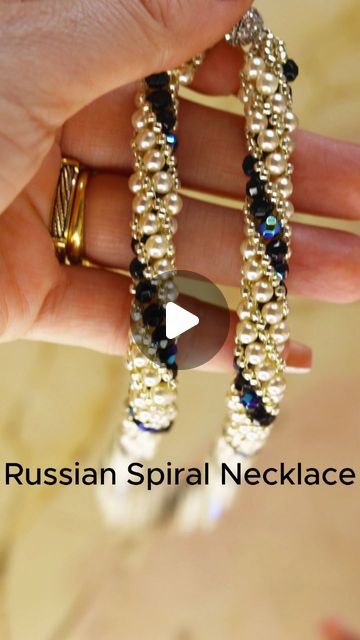 Pearl Necklace Tutorial, Russian Spiral, Spiral Stitch, Diy Pearl Necklace, Pearls Diy, Necklace Tutorial, Gorgeous Design, My Youtube Channel, Youtube Channel