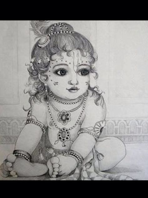 Baby Krishna drawing Mehndi Drawings, Rakhi Drawing, Arte Ganesha, Wolf Drawings, Henna Hand, Bal Gopal, Krishna Drawing, Girl Drawing Sketches, Little Krishna