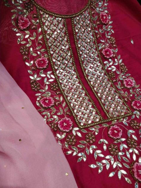 Patiala Salwar Suits, Embroidered Salwar, Embroidered Wedding Dress, Boutique Suits, Embroidery On Kurtis, Kurti Embroidery Design, Embroidery Tshirt, Hand Work Blouse, Embroidery Shoes