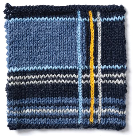 Comfort in Plaid: How to Knit Plaid Patterning | Knitting | Interweave Woven Knitting Pattern, Gingham Knitting Pattern, Tartan Knitting Pattern, Knit Plaid Pattern, Plaid Knitting Pattern, Knitting Plaid, Withering Heights, Plaid Knitting, Knitting Colorwork