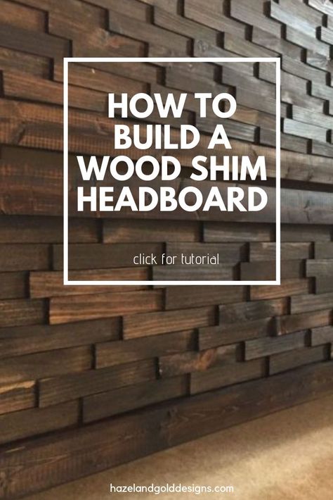 Faux Wood Headboard Diy, Geometric Wood Headboard Diy, Diy Wood Headboard With Lights, Headboard Diy Wooden, Diy Headboards Wooden, Diy King Headboard Easy, Shim Headboard, King Headboard Diy, King Size Headboard Diy