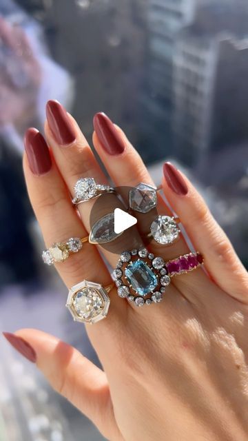 Andria Barboné Jewelry on Instagram: "NEW RINGS ✨ This is our last collection drop of 2022, and we’re ending the year with a bang! Shop these pieces and more at the link in our bio

#engagementring #uniqueengagementring #cocktailring #antiquediamond #vintagejewelry #vintagejewels" Antique Diamond, Vintage Jewels, Unique Engagement Rings, Cocktail Rings, Bangs, The Year, Vintage Jewelry, This Is Us, Engagement Rings