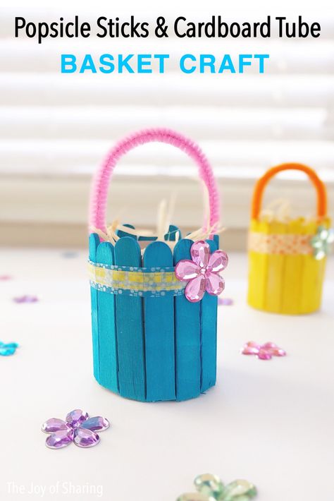 Cute and colorful basket craft idea for kids. Easy to make for preschool and kindergarten kids #kidscraft #kidscrafts #craftsforkids #diycrafts #easydiy #preschool #kindergarten #popsiclestickcrafts #recycled #easyhomedecor #kidsactivities #creativeideas #easter #preschoolcrafts #teachersfollowteachers #teachers Colorful Basket, Easter Basket Crafts, Easter Crafts Preschool, Easter Activity, Basket Making, Basket Crafts, Easy Easter Crafts, Peter Cottontail, Easter Bunny Crafts