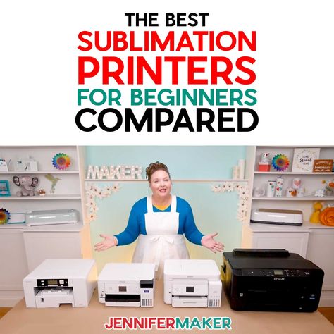 The 4 Best Dye Sublimation Printers for Beginners Compared! Best Sublimation Printer, Sublimation For Beginners, Epson Ecotank Printer, White Satin Fabric, Jennifer Maker, Sublimation Ideas Projects Inspiration, Best Printers, Heat Resistant Gloves, Sublimation Ideas