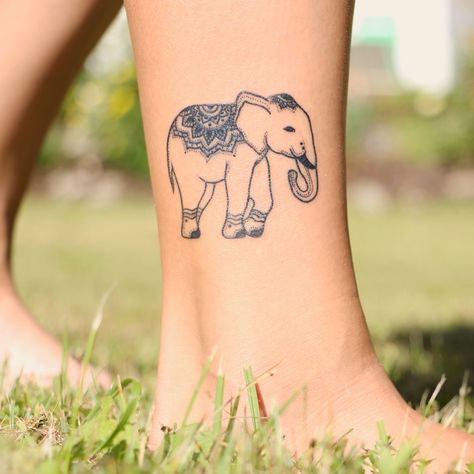 Chinese Elephant Tattoo, Thailand Elephant Tattoo, Cute Elephant Tattoo, Thailand Elephants, Elephant Tattoo, Elephant Tattoos, Dainty Tattoos, Tatting, Tattoo Ideas