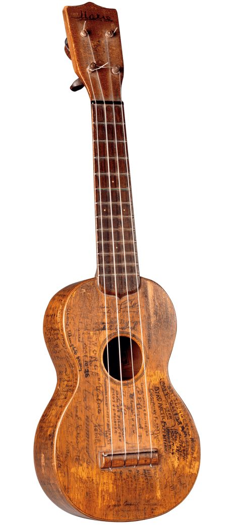 Known as the Konter ukulele, this unassuming Martin Style 1K ukulele is autographed by a veritable who’s who of 1920s personalities. Martin Guitar, Sounds Like, Concert Posters, Ukulele