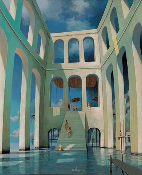 Surreal Architecture, Architecture Painting, Surrealism Painting, A Level Art, Yahoo Search, Dream Art, New Wall, Surreal Art, Art And Architecture