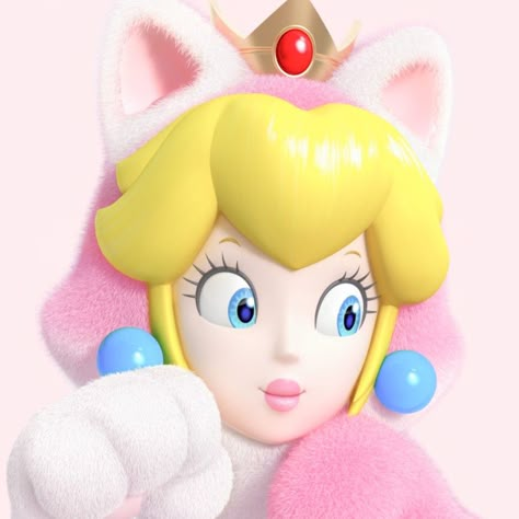 Pfp Princess, Princess Peach Aesthetic, Princess Peach Pfp, Princess Peach Icons, Peach Pfp, Princess Peach Icon, Harmonie Mario, Cat Peach, Mario Princesses