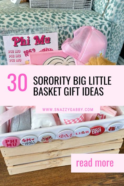 I just found the best non-basic sorority big little basket gifts for spoils!!

#blog #school #college #university #backtoschool #sorority #fraternity #greeklife #panhellenic #rush #recruitment #spoils #bigandlittle #biglittlereveal #sororitylittle #sororityspoils #revealthemes #biglittlebasket Big Little Sorority Baskets, Sorority Basket Ideas, Sorority Gift Baskets, Sorority Gifts Diy, Sorority Baskets, Basket Gift Ideas, Big Little Basket, Basket Gifts, Sorority Big Little