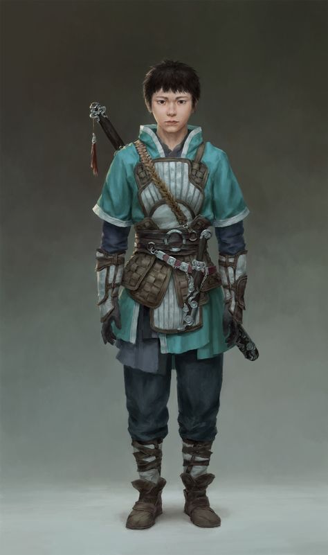 JIN GIRL Asian Character Art, Chinese Warrior, Concept Art Character, Dnd Art, Fantasy Armor, Fantasy Rpg, Fantasy Inspiration, Medieval Fantasy, Dnd Characters