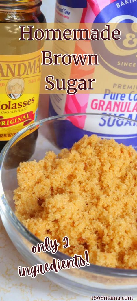 How to Make Brown Sugar at Home - 1898 Mama Homemade Coffee Creamer Recipe, Make Brown, Make Brown Sugar, Homemade Coffee Creamer, Coffee Creamer Recipe, Homemade Spice Mix, Creamer Recipe, Homemade Stuff, How To Make Brown