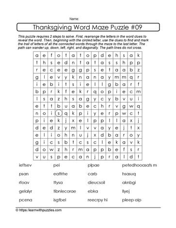 Scrambled Word Maze Thanksgiving Puzzles, Scramble Letters, Collaborative Teaching, Thanksgiving Puzzle, Thanksgiving Word Search, Collaborative Classroom, Scramble Words, November Activities, Thanksgiving Words