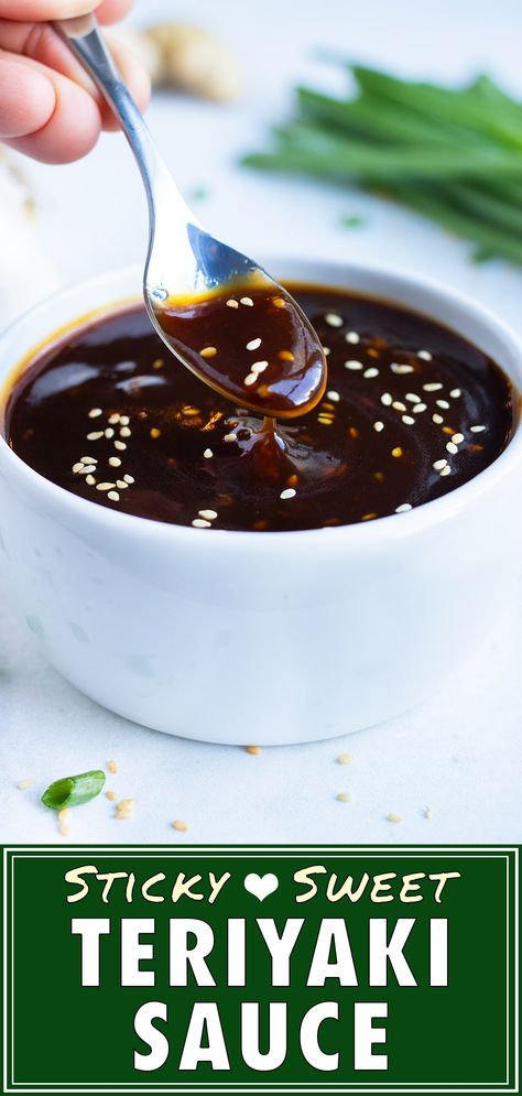 Asian Teriyaki Sauce, Gluten Free Soy Free Teriyaki Sauce, Honey Garlic Teriyaki Sauce, Sweet Soy Ginger Sauce, Sweet And Sticky Sauce, Beef With Soy Sauce, Sticky Teriyaki Sauce, Thick Teriyaki Sauce Recipe, Honey Garlic Ginger Sauce