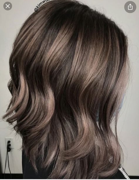 Metallic Brown Hair Color, Metallic Brown Hair, Mushroom Brown Hair, Metallic Hair Color, Mushroom Brown, Neutral Blonde, Bronze Hair, Fall Hair Color Trends, Lilac Hair